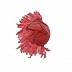 Georgette stole with feathers attached to it Georgette stole with feathers attached to it